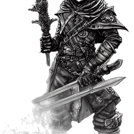 sword, weapon, staff, fantasy art transparent PNG cut-out