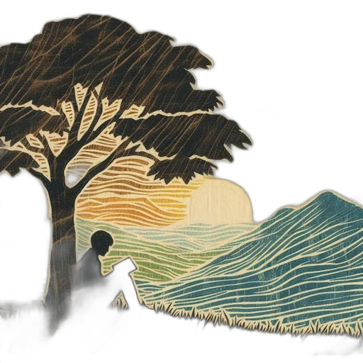 concept art, pixel art, forest, rain transparent PNG cut-out