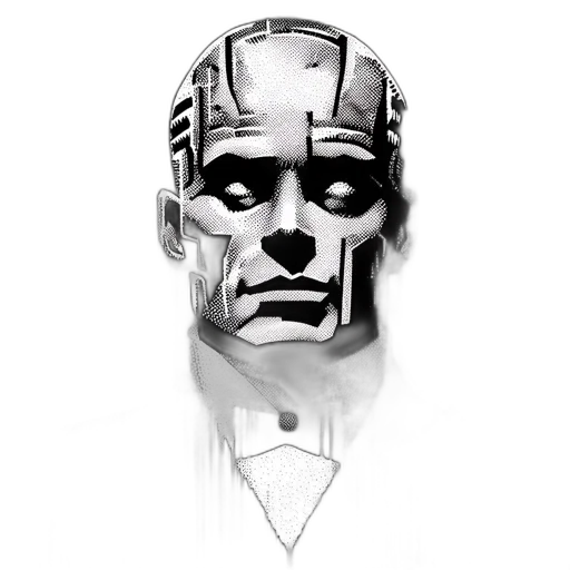 robot, mask, face, crown transparent PNG cut-out