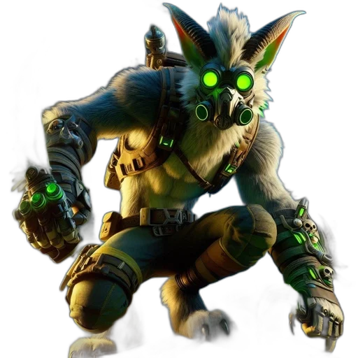 creature, robot, animal, staff transparent PNG cut-out
