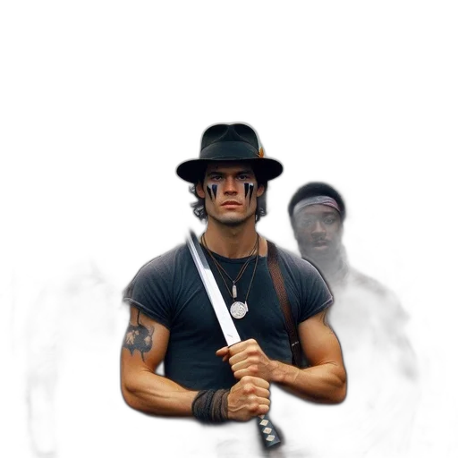 staff, weapon, sword, hat transparent PNG cut-out