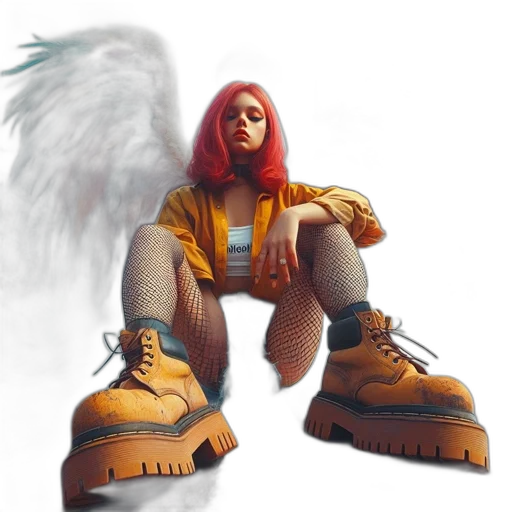 shoes, jacket, robot, concept art transparent PNG cut-out
