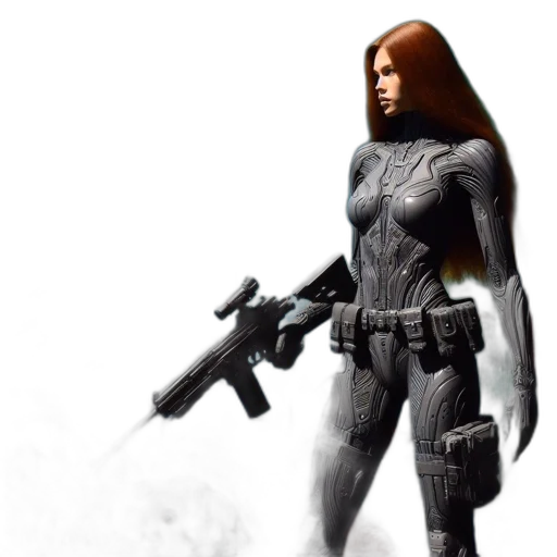 weapon, concept art, 3d render, comic book art transparent PNG cut-out
