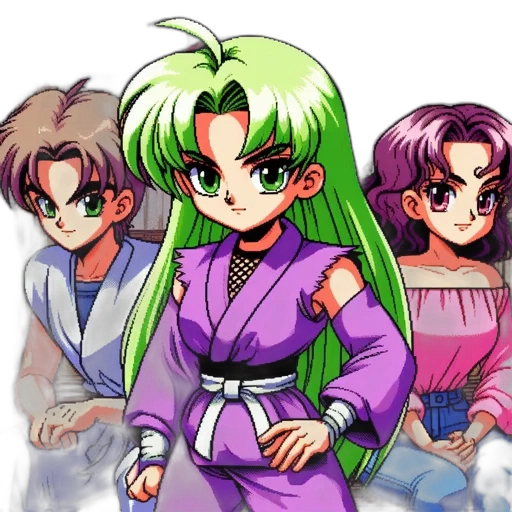 staff, vaporwave, anime, pixel art transparent PNG cut-out