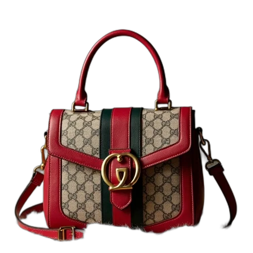 red, gucci, signature, bag transparent PNG cut-out
