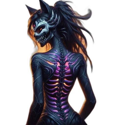 creature, mask, dress, dragon transparent PNG cut-out