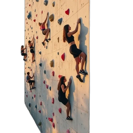 building, people, climbing, around transparent PNG cut-out
