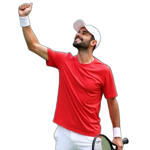 male, tennis, player, holding transparent PNG cut-out