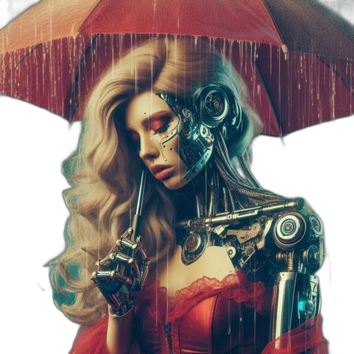 umbrella, robot, mask, face transparent PNG cut-out