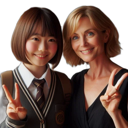 staff, photorealistic, two, individuals transparent PNG cut-out