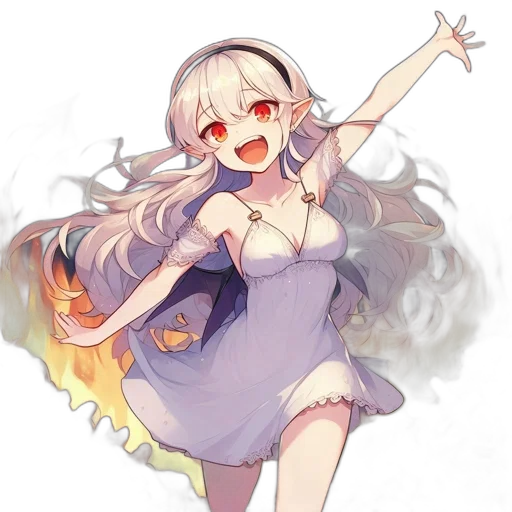 dress, staff, dragon, weapon transparent PNG cut-out