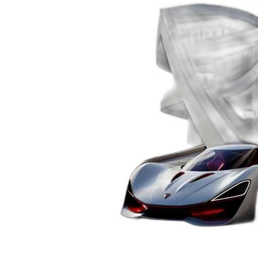 car, mask, weapon, 3d render transparent PNG cut-out