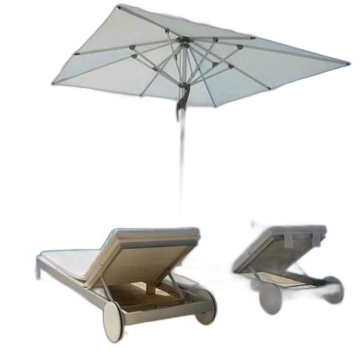 umbrella, furniture, 3d render, relaxing transparent PNG cut-out