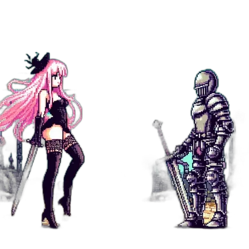 concept art, pixel art, cyberpunk, fantasy art transparent PNG cut-out