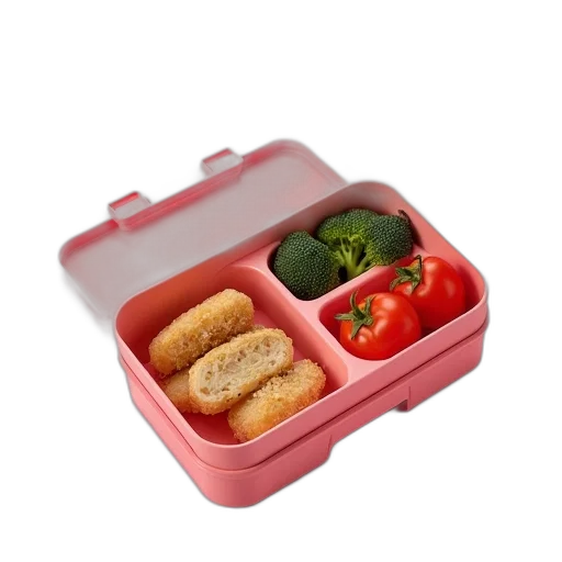 food, pink, bento, lunchbox transparent PNG cut-out