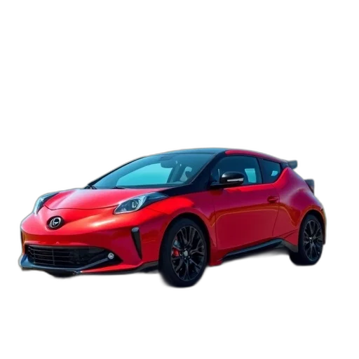 car, dragon, 3d render, photorealistic transparent PNG cut-out