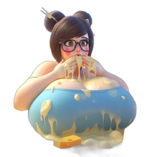 food, creature, concept art, 3d render transparent PNG cut-out