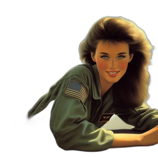 jacket, hair, face, photorealistic transparent PNG cut-out