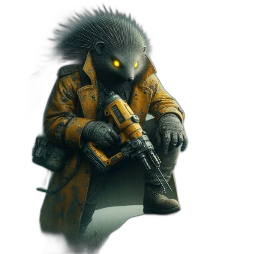 jacket, creature, weapon, animal transparent PNG cut-out