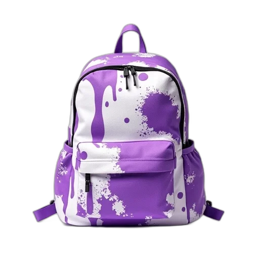 3d render, white, purple, paint transparent PNG cut-out