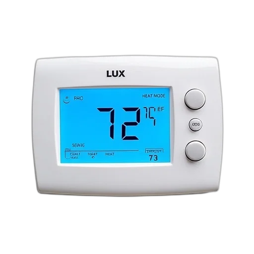 white, digital, thermostat, blue transparent PNG cut-out