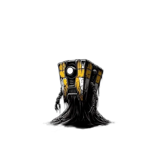 robot, hair, crown, creature transparent PNG cut-out