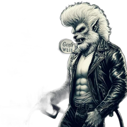jacket, animal, comic book art, concept art transparent PNG cut-out