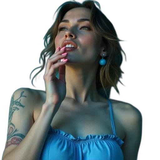 jewelry, dress, staff, face transparent PNG cut-out