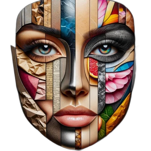 mask, face, jewelry, photorealistic transparent PNG cut-out