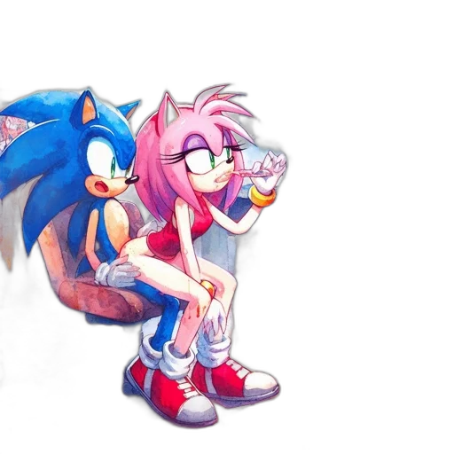 concept art, pixel art, vaporwave, watercolor transparent PNG cut-out