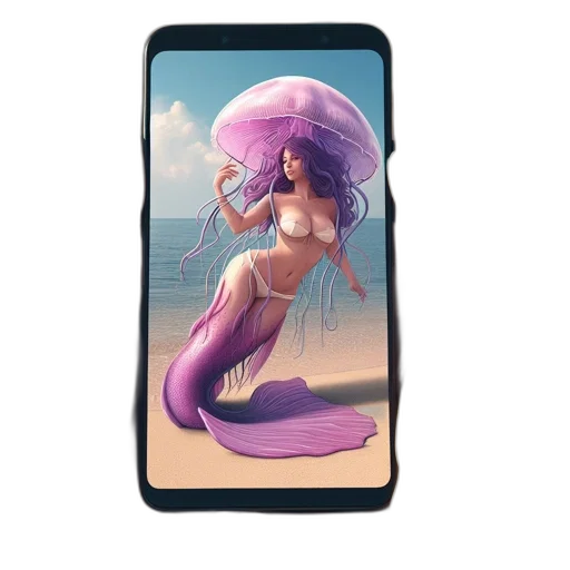 concept art, fantasy art, vaporwave, underwater transparent PNG cut-out