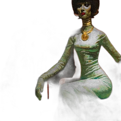 mask, dress, staff, jewelry transparent PNG cut-out