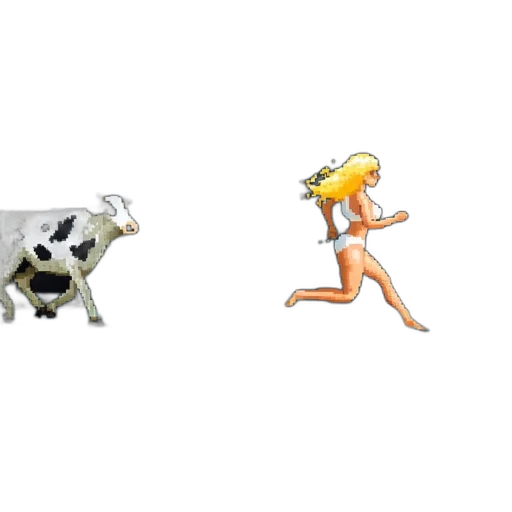 animal, pixel art, concept art, 3d render transparent PNG cut-out