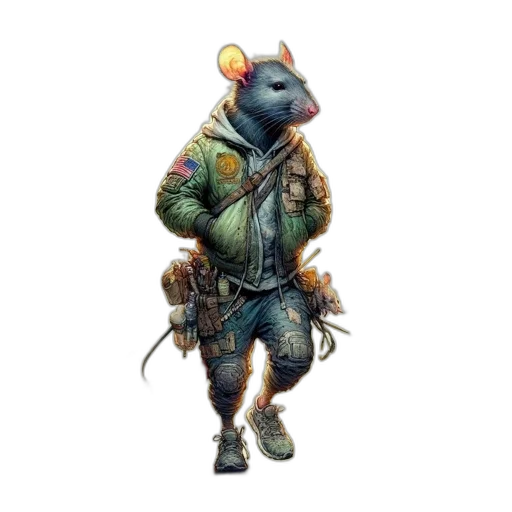 jacket, animal, creature, staff transparent PNG cut-out