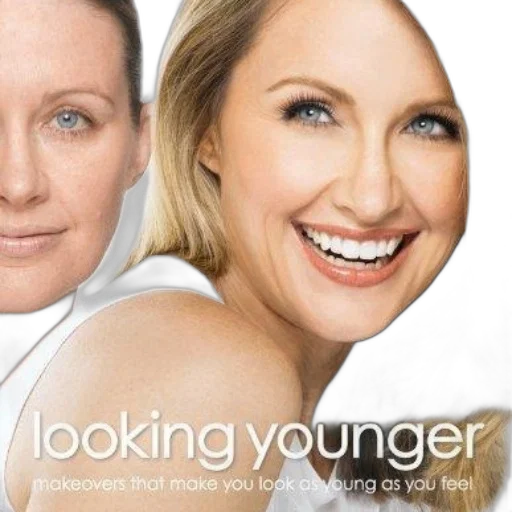 looking, younger, makeovers, make transparent PNG cut-out