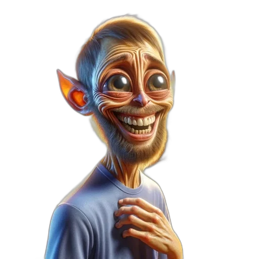 face, mask, staff, creature transparent PNG cut-out