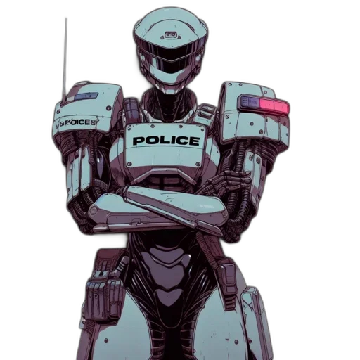 robot, weapon, staff, concept art transparent PNG cut-out