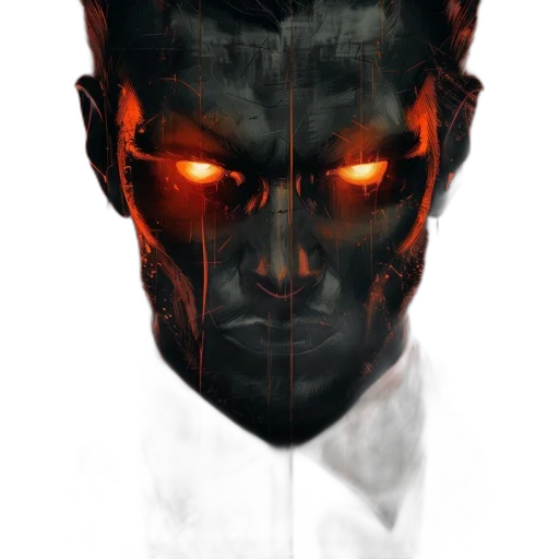 face, mask, robot, comic book art transparent PNG cut-out