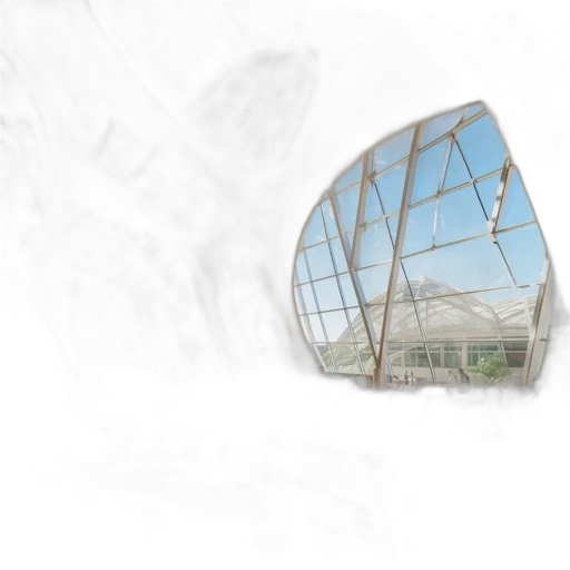 building, umbrella, mask, 3d render transparent PNG cut-out