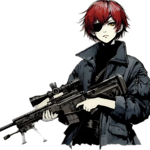weapon, jacket, staff, pixel art transparent PNG cut-out
