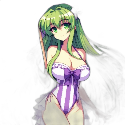 dress, pixel art, anime, watercolor transparent PNG cut-out
