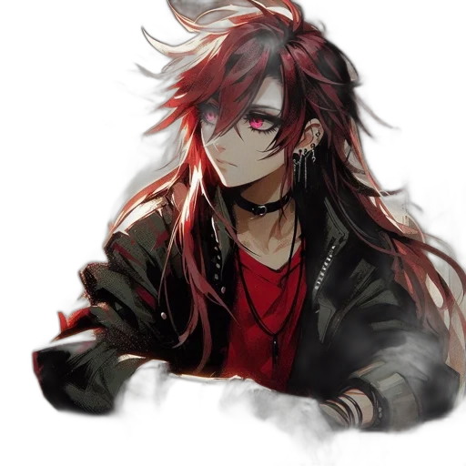 jacket, mask, staff, weapon transparent PNG cut-out