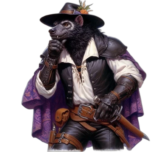 jacket, staff, hat, animal transparent PNG cut-out