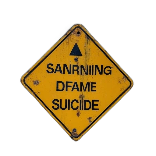 sign, says, suicide, assessment transparent PNG cut-out