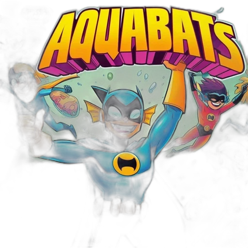 comic book art, concept art, cartoon, underwater transparent PNG cut-out