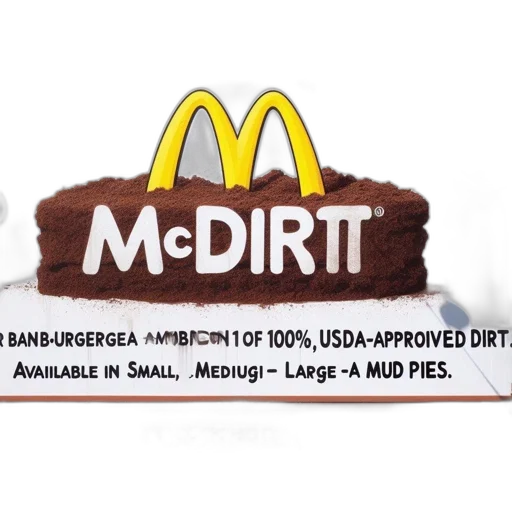 food, 3d render, satirical, billboard transparent PNG cut-out