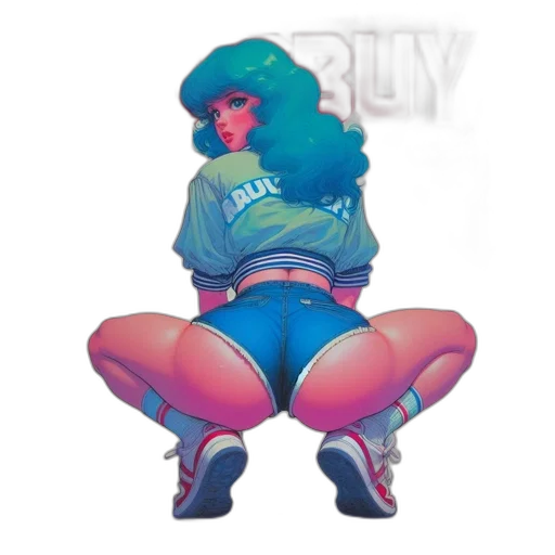 jacket, robot, vaporwave, concept art transparent PNG cut-out