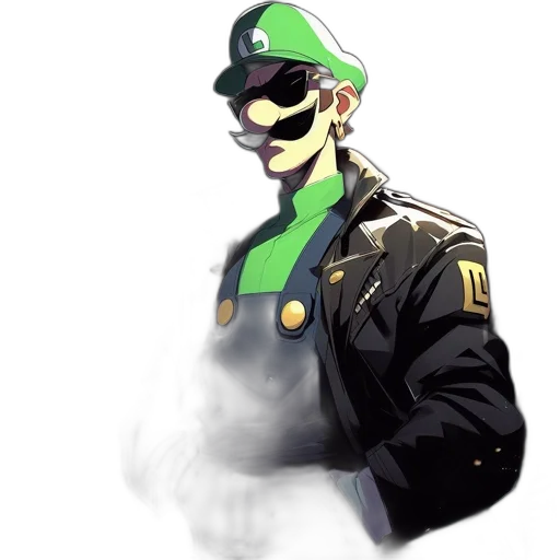 mask, jacket, staff, robot transparent PNG cut-out