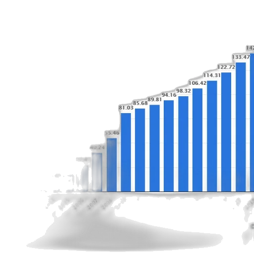 bar, graph, showing, growth transparent PNG cut-out