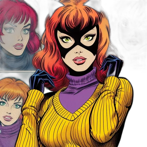 comic book art, concept art, illustrated, female transparent PNG cut-out